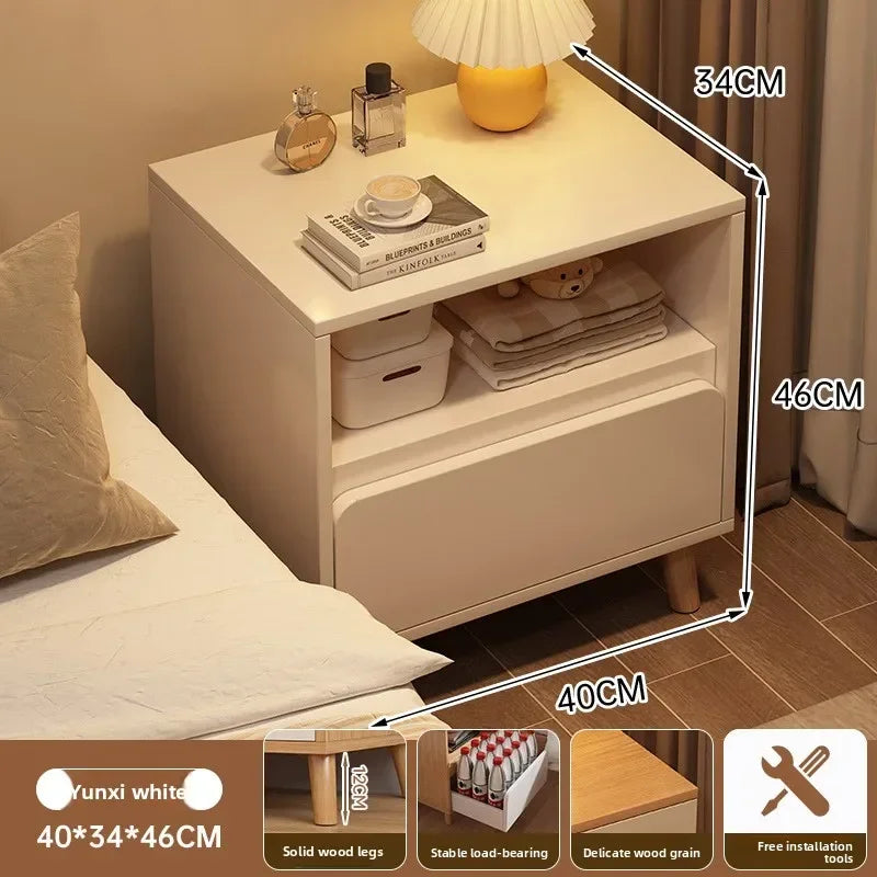 Multi-functional Household Goods Bedside Table Side Cabinet Bedroom Bedside Drawer Storage Cabinet Oasis Select Single draw C
