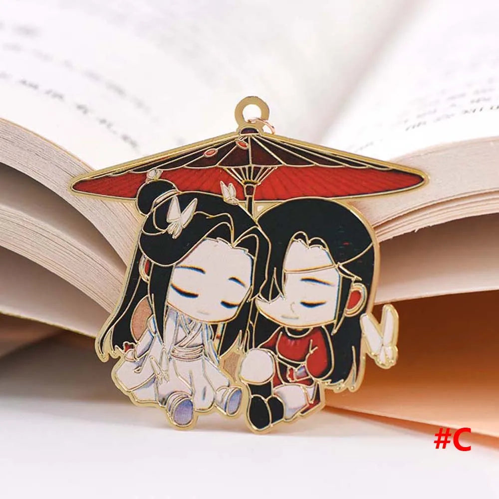 Grandmaster of Demonic Cultivation Mo Dao Zu Shi Metal Bookmark Wei Wuxian Lan Wangji Figure Bookmark Stationery School Supplies Oasis Select C