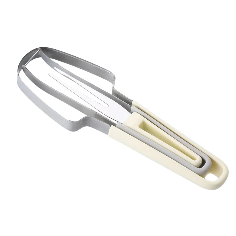 3-in-1 Watermelon Fork Slicer Cutter Watermelon Cutter Slicer Fork Set Stainless Steel Watermelon Cutter Slicer Tool for Camping Oasis Select Beige United States