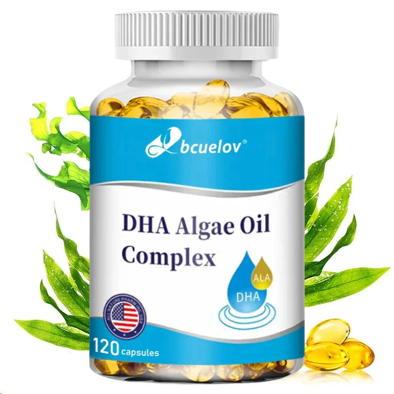 Algae Oil Omega-3 DHA & EPA Capsules | Vegan Brain & Eye Support