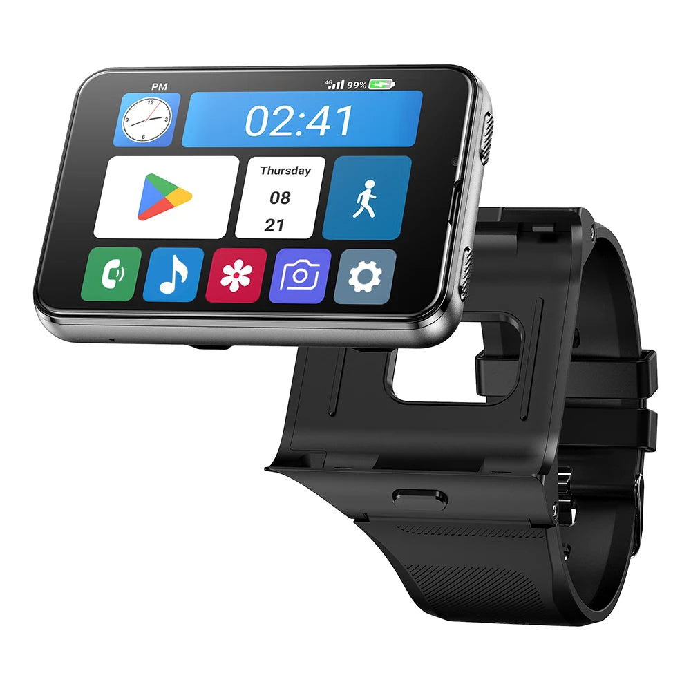 Smartwatch 2MP/8MP Dual Camera 4G Smart Watch Android 11 Men Women 2.88" 4GB RAM 64GB ROM 2300MAh Watches GPS WIFI Compass Gift Oasis Select BKBKS 4GB RAM 64GB ROM