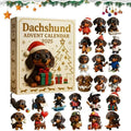 2025 Dachshund Advent Calendar 24 Days Christmas Countdown Cute Acrylic Holiday Tree Decoration for Dog Lovers Oasis Select M