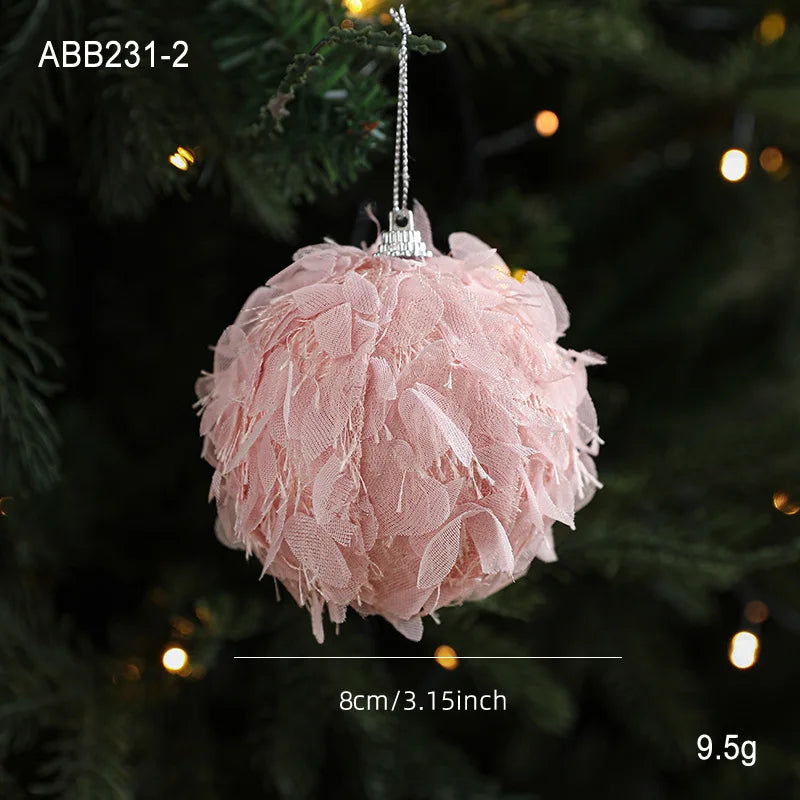 Christmas Tree Ornament Unique Pink Fluffy Christmas Ball Christmas Ball Decoration Modern Holiday Ornament For Festive Holiday Oasis Select Style C 8cm