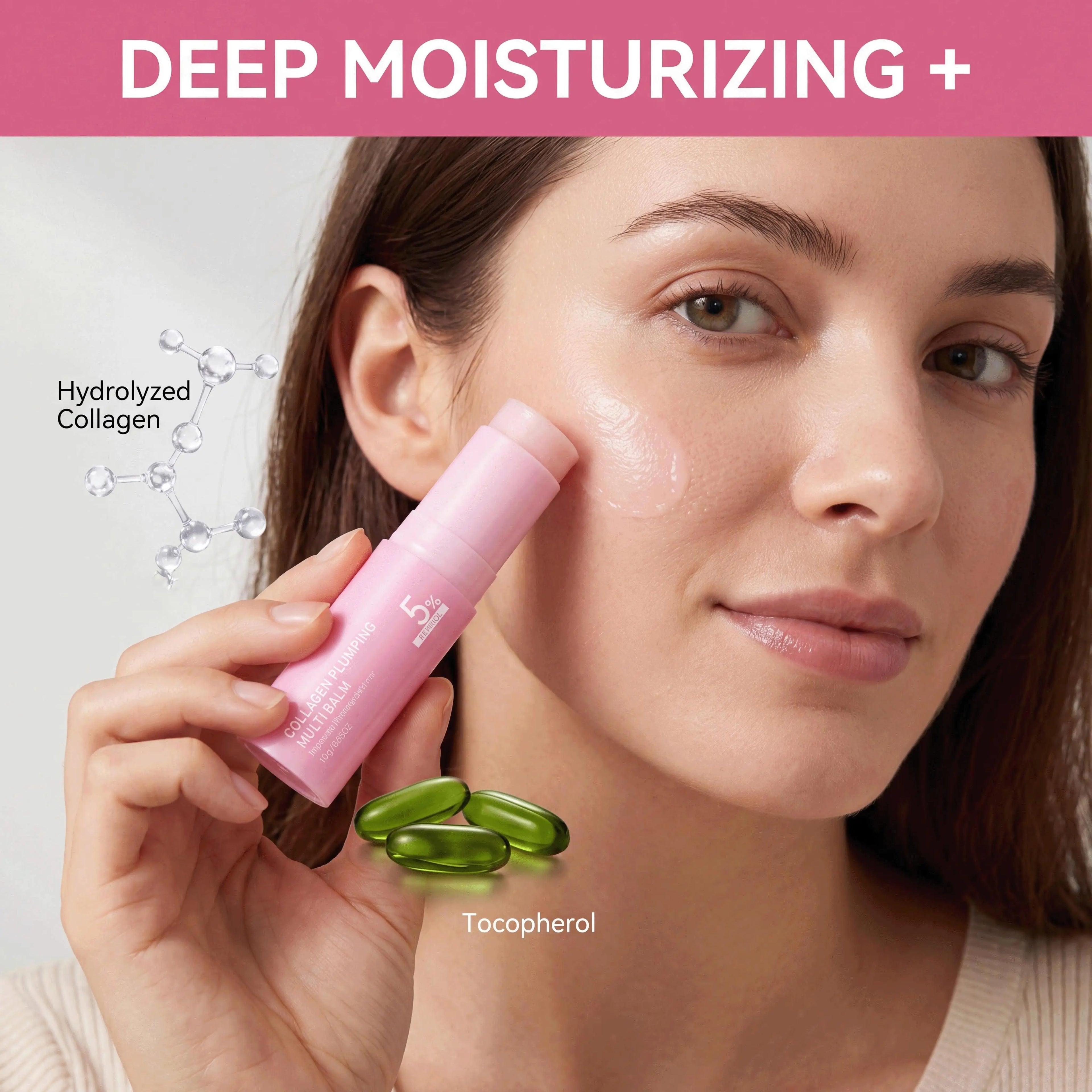 5% Retinol Collagen PDRN Plumping Balm Stick – Anti-Wrinkle Anti-Aging Balm Stick Oasis Select