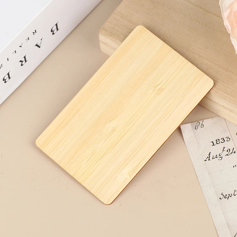 Wooden Blank NFC Card 13.56MHZ RFID Tag 504Bytes 215Ntag Chip Membership Contactless Social Recognition Lasercard Oasis Select A