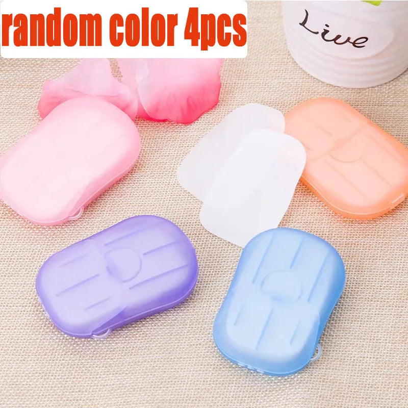 1-10pcs Portable Soap Paper Disposable Soap Paper Flakes Washing Cleaning Hand for Kitchen Toilet Outdoor Travel Camping Hiking Oasis Select random 4pcs