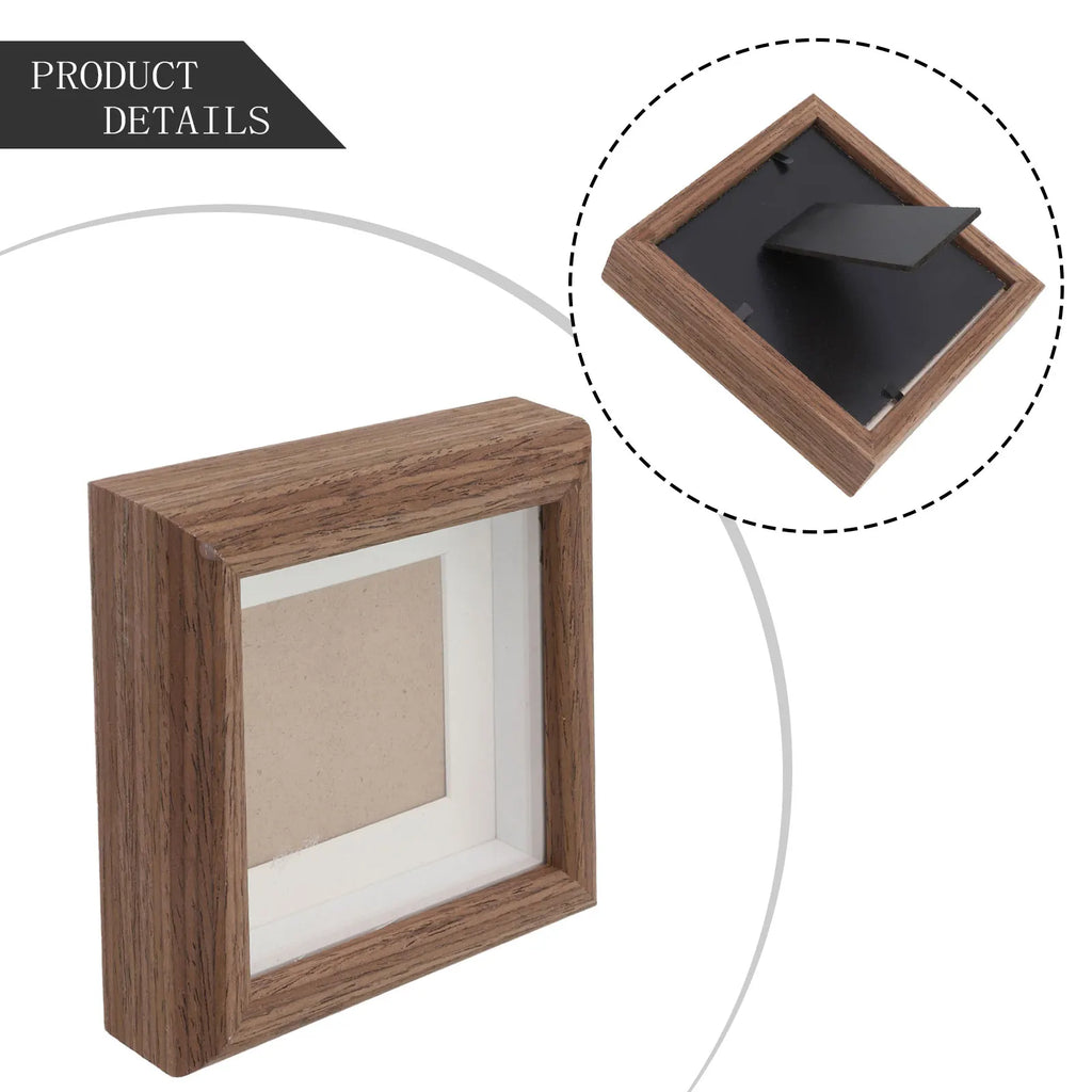 S4/5/6Inch Photo Frame Wooden Picture Frame Table Square Picture Frame Home Decoration Commemorative Gifts Oasis Select