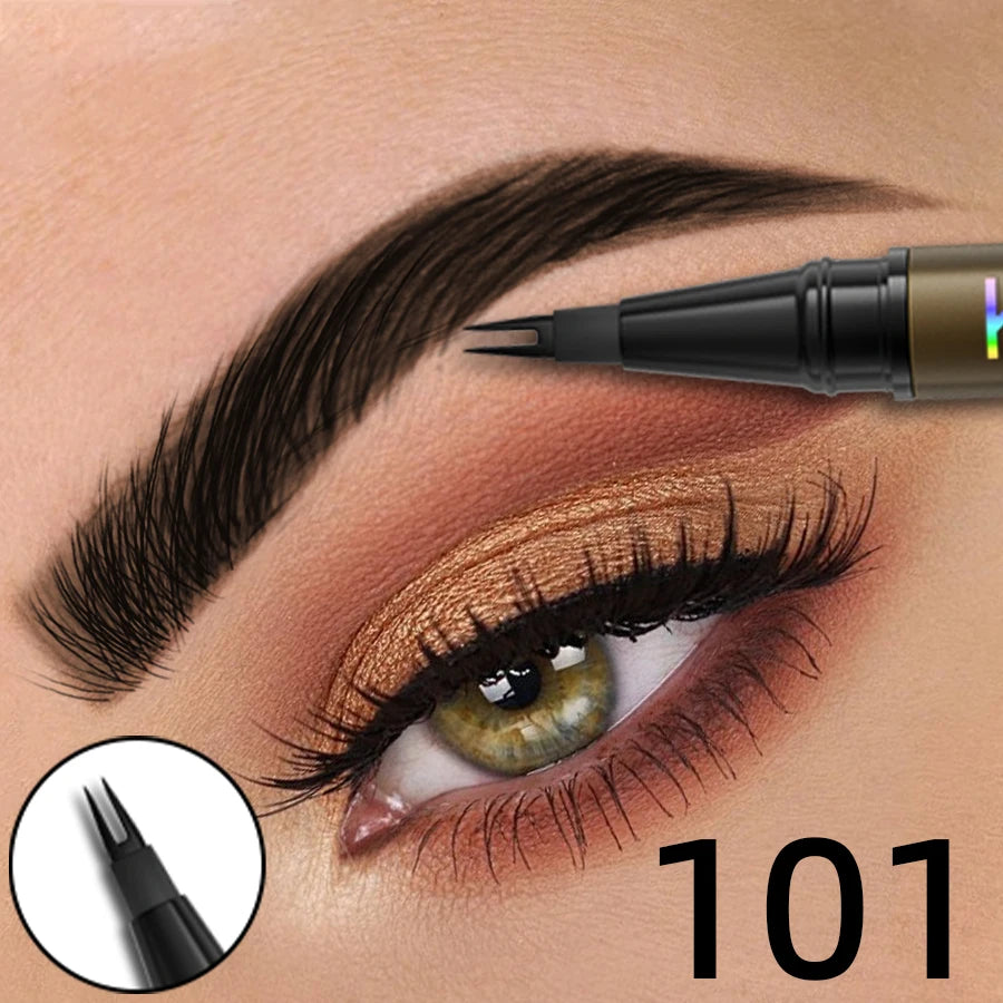 KAFURUX 8-Color Waterproof Microblading Eyebrow Pen – 2-Fork Tip