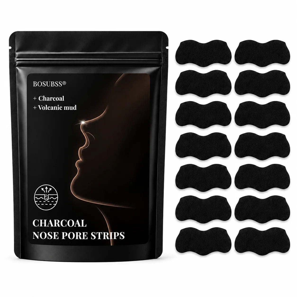 10/30Pcs Charcoal Nose Care Strips, Soft Fit Skin Routine Patch Set, Easy Home Use, Fresh Look, Travel Friendly Oasis Select