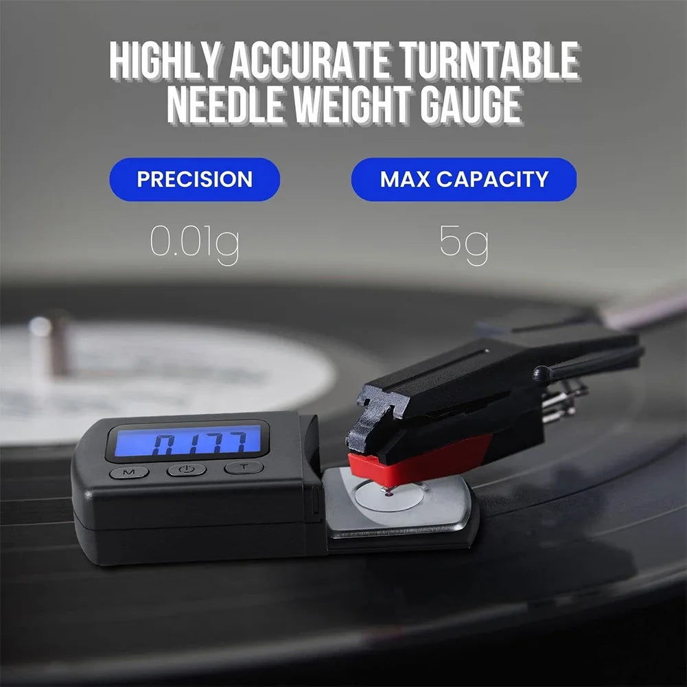 LCD Digital Turntable Stylus Force Scale Meter Gauge Backlight High Precise Tracking For Vinyl Record Needle Weighing Accuracy Oasis Select