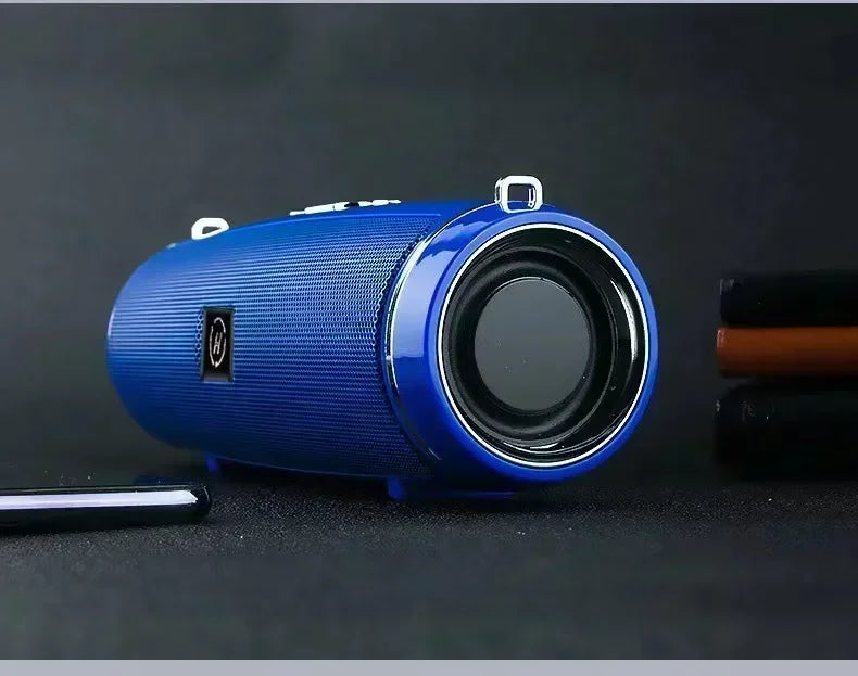 Portable Bluetooth Speakers Mini Wireless High Fidelity Surround Sound Subwoofer Outdoor Waterproof Camping Party Loudspeaker Oasis Select Blue