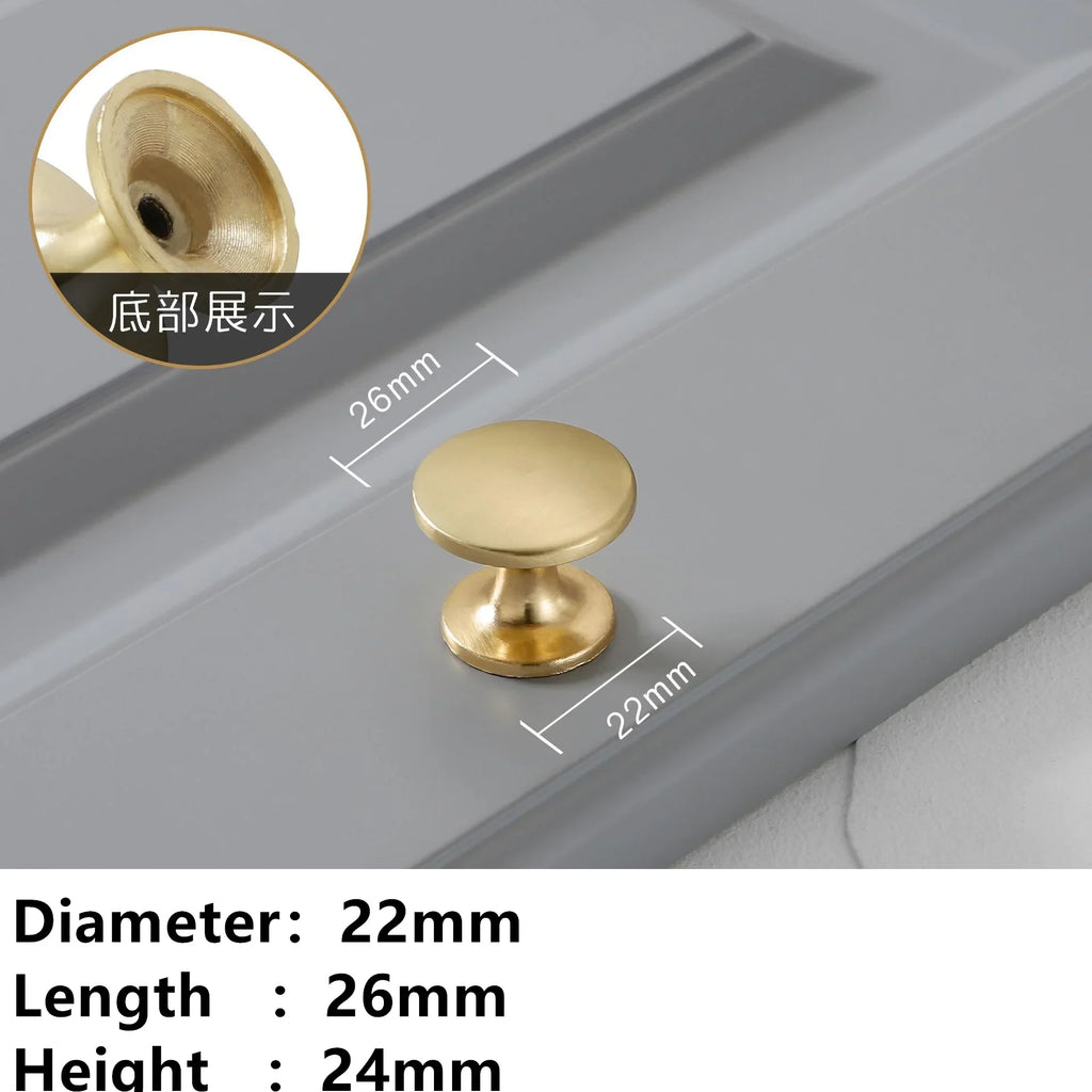 Handles Drawer Cabinet Furniture Kitchen Handles for Cabinet Knob Door Drawer Furniture Kitchen Golden Single hole Rings Knob Oasis Select 2233-Zinc alloy