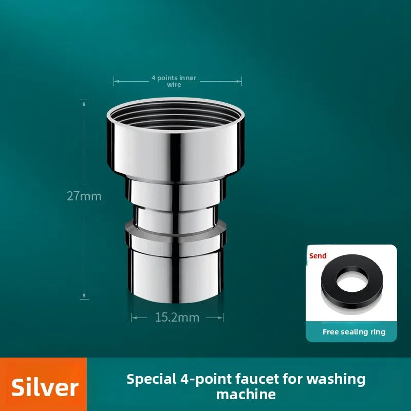 3/4" 1/2''Thread Connector Faucet Hose Tap Water Adapter Quick Connector Water Pipe Fittings Home Replacement Accessory Oasis Select E