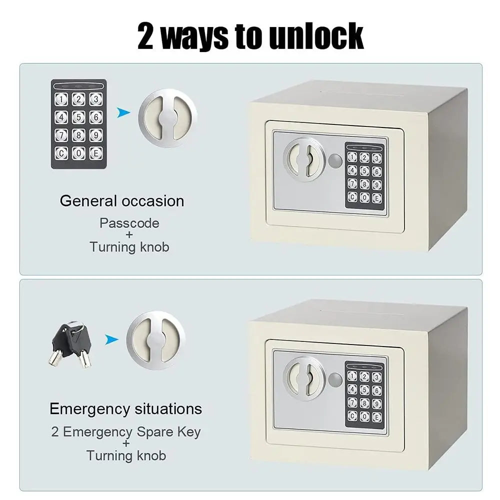 Anti-Theft Piggy Bank Password Lock Key Lock Combination Lock Security Box Battery-powered Household Electronic Money Bank Oasis Select