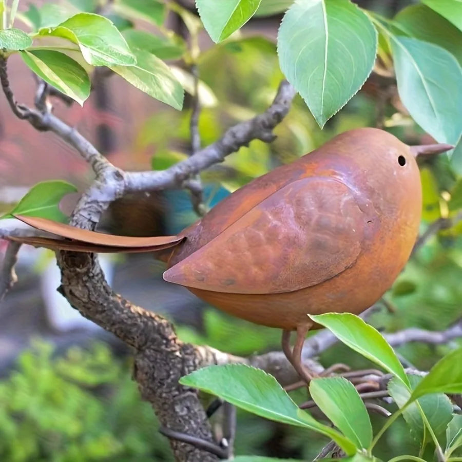 2pcs Metal Bird Outdoor Garden Courtyard Simulation Animal Decoration Lawn Iron Decoration Bird Enthusiasts Surprise Gift Oasis Select