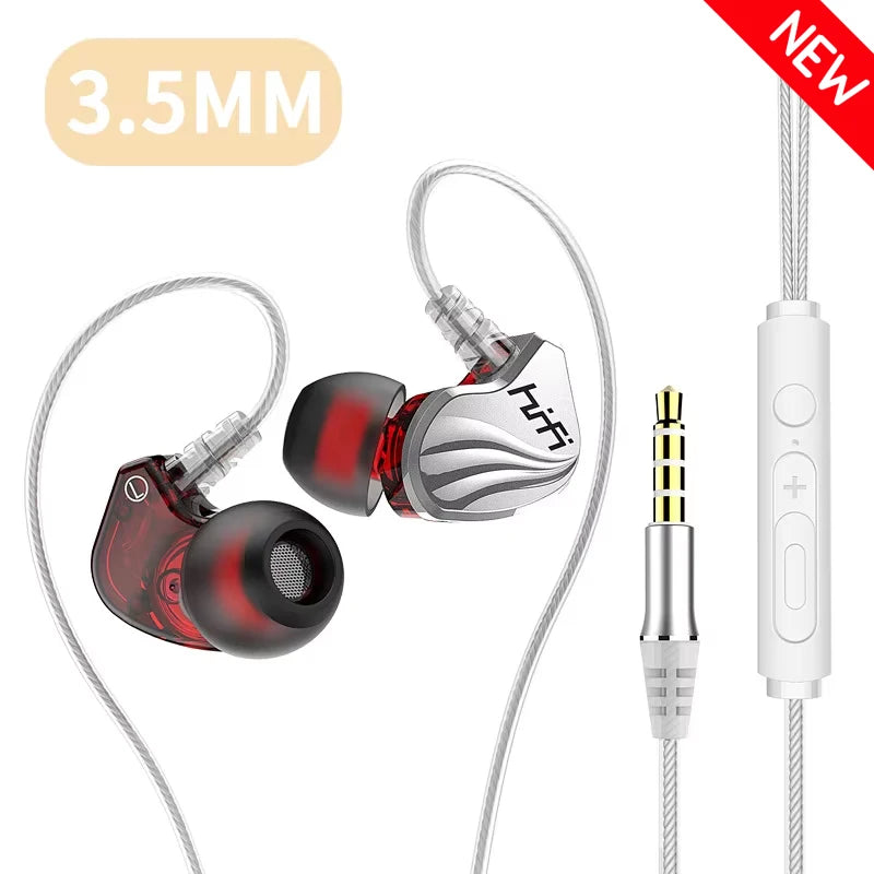 9D HIFI Heavy Bass Earphone 3.5MM AUX/Type-C Digital Chip 7.1 Surround Stereo Wired Headset With Mic Earbud For Samsung Android Oasis Select S2000 3.5MM Silver