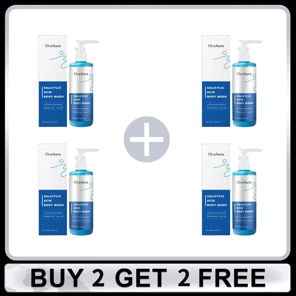 Salicylic Acid Body Wash Anti Acne Exfoliator Remove Dead Skin Brightening Shrink Pores Oil Control Smoothing Nourish Shower Gel Oasis Select Buy 2 Get 2 Free