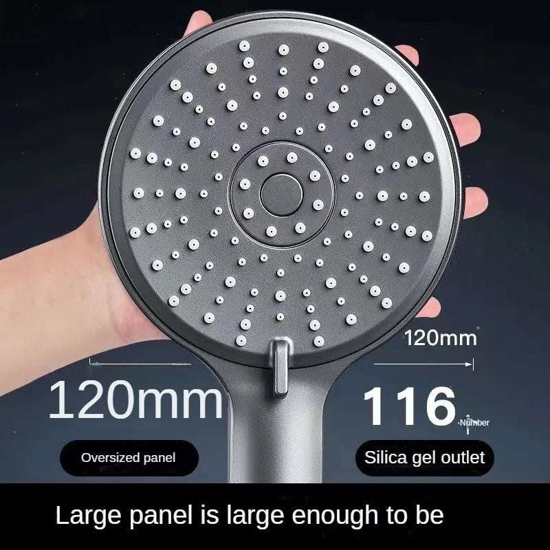 Large Panel Shower Head Pressurised Five-speed Adjustable Shower Bathroom Rain Shower Head Bathroom Shower Accessories Oasis Select
