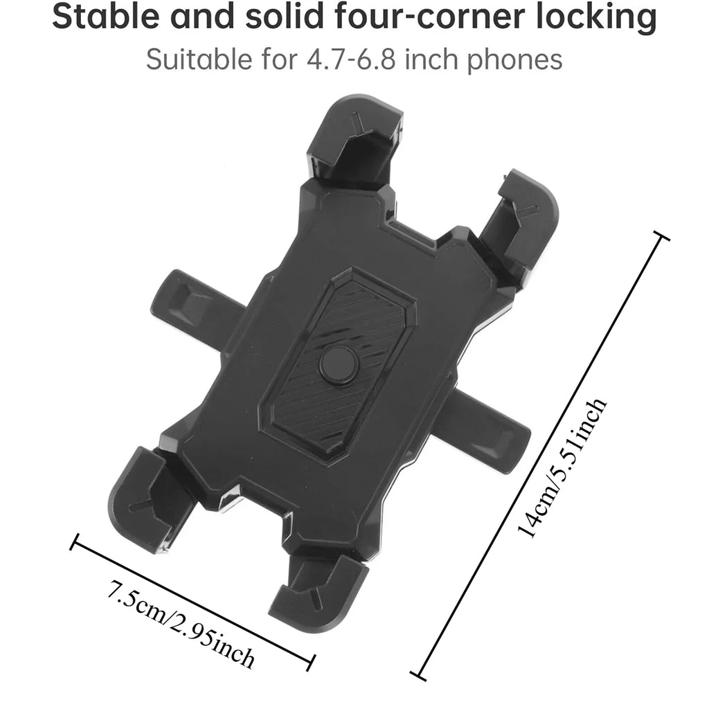 Bike Phone Mount 360 Rotatable Anti Vibration Motorcycle Handlebar Holder Universal Non Slip Cycling GPS Bracket Oasis Select
