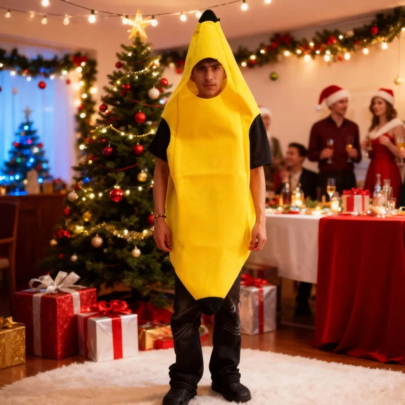 1-10PCS Banana Costume for Adult Kids Halloween Outfit Funny Stage Performance Party Cosplay Fancy Dress Mascot Suit Oasis Select