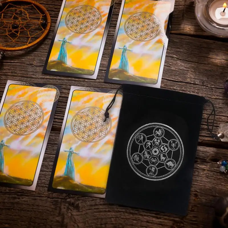 Tarot Card Holder Pouch Tarot Card Storage Special Bag Mysterious Black Magic Themed Tarot Card Holder Tarot Card Bags Gift Bag Oasis Select