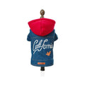 Fashion Letter Embroider Pet Denim Hoodie Comfortable with Drawstring Dog Jean Jacket Windproof Pet Cowboy Outfit Spring Autumn Oasis Select Blue XS