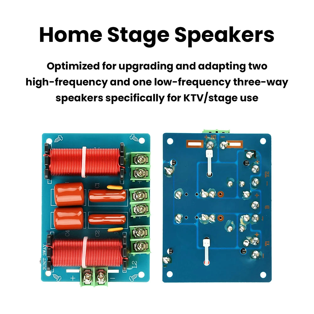 250W 2 High 1 Low Three-Way Crossover for KTV Stage Speakers Hifi Fever Grade Audio Divider with Precise Frequency Separation Oasis Select