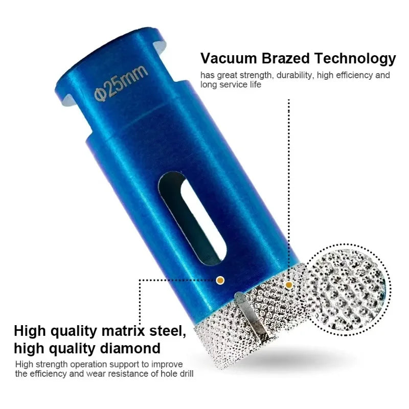 JUSTINLAU Multi Specification M14 Brazed Diamond Drill Bit Marble Ceramic Tile Glass Granite Threaded Hole Clamp Drilling Tool Oasis Select