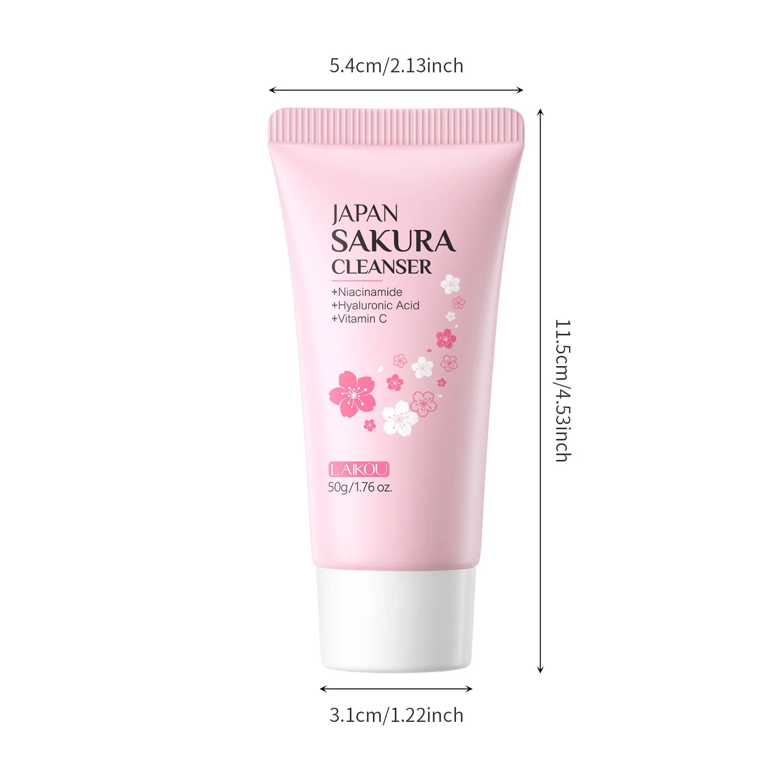 Cherry Blossom Face Wash Day Moisturizing Gentle Foaming Sakura Facial Cleanser Oil Control Pore Minimizing Brightening 50g Oasis Select