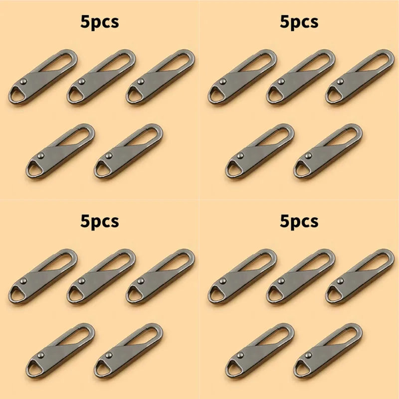 5 10 15 Universal Replacement Zipper Slider Metal Alloy Removal