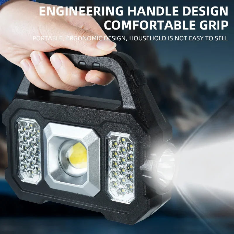 ESMARTER 800-Lumen Rechargeable LED Flashlight | 6 Modes, Solar