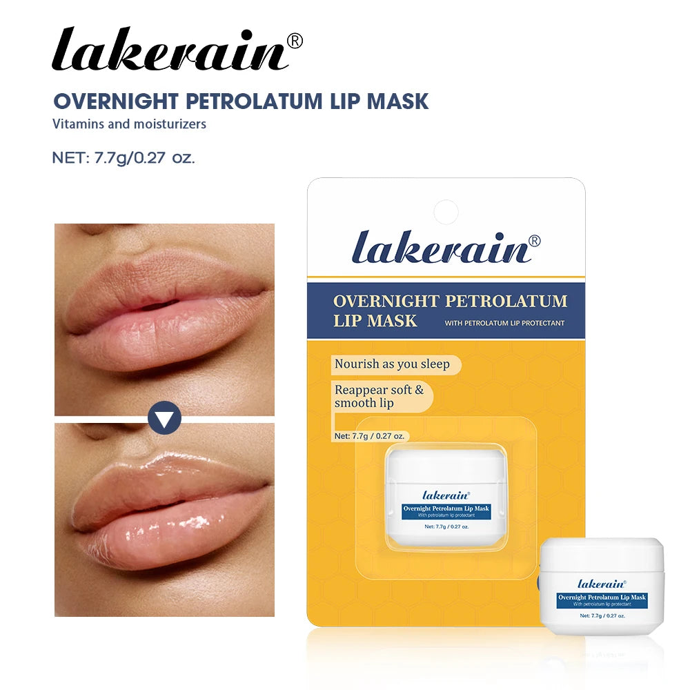 Overnight Petrolatum Lip Mask Long-lasting Moisturizing Nourishing Repair Improve Dry Lips Reduce Wrinkles Hydration Lip Balm Oasis Select lip mask