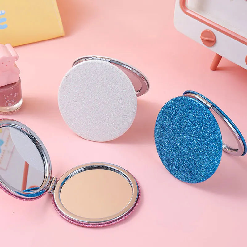 Folding Double-Sided Compact Pocket Mirror for Travel & Purse