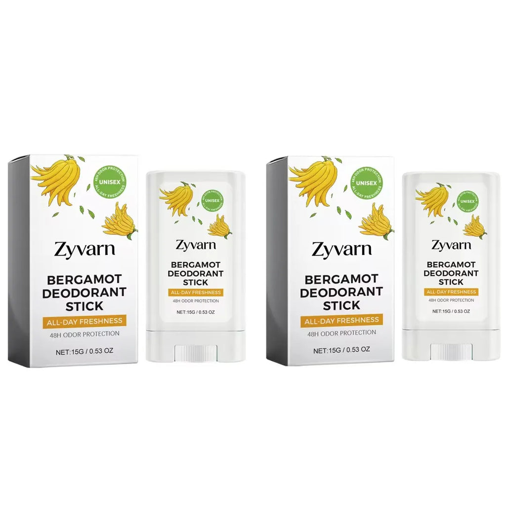 Refreshing Deodorant Balm Stick Natural Bergamot All Day Anti-odor Oasis Select 15g x2 boxed