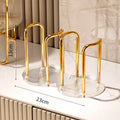 Luxury Disposable Cup Storage Holder Water Tea Cups Dispenser Rack Shelf with Longer Stick Mug Display Stand Home Organizer Oasis Select Gold-Double Cup