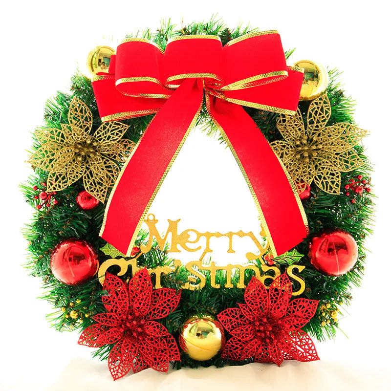 Christmas Wreath Front Door Decoration 30CM Wreath Home Decor Oasis Select 30CMfourflowersimple