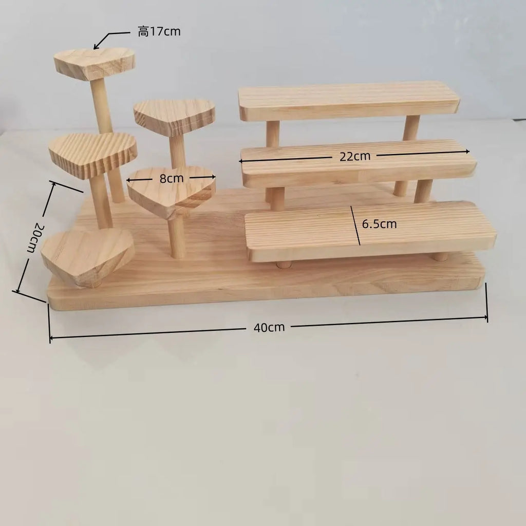 Wooden Display Stand – Jewelry, Succulents, Pastry & More