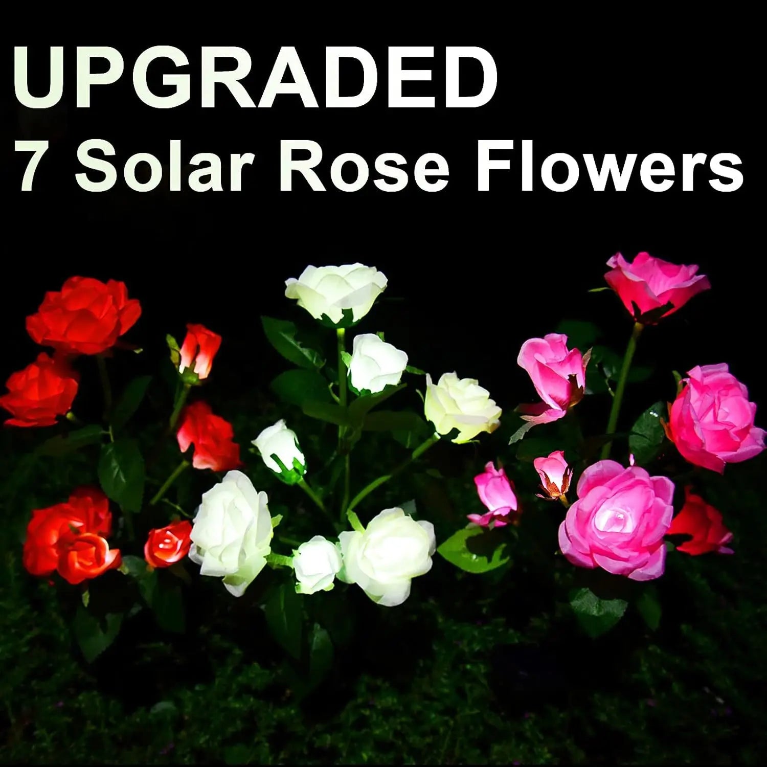 LED Gardenia, Rose, Lily Solar Outdoor Artificial Lantern, Garden Decoration, Lawn Lantern, Grass Atmosphere Light Oasis Select