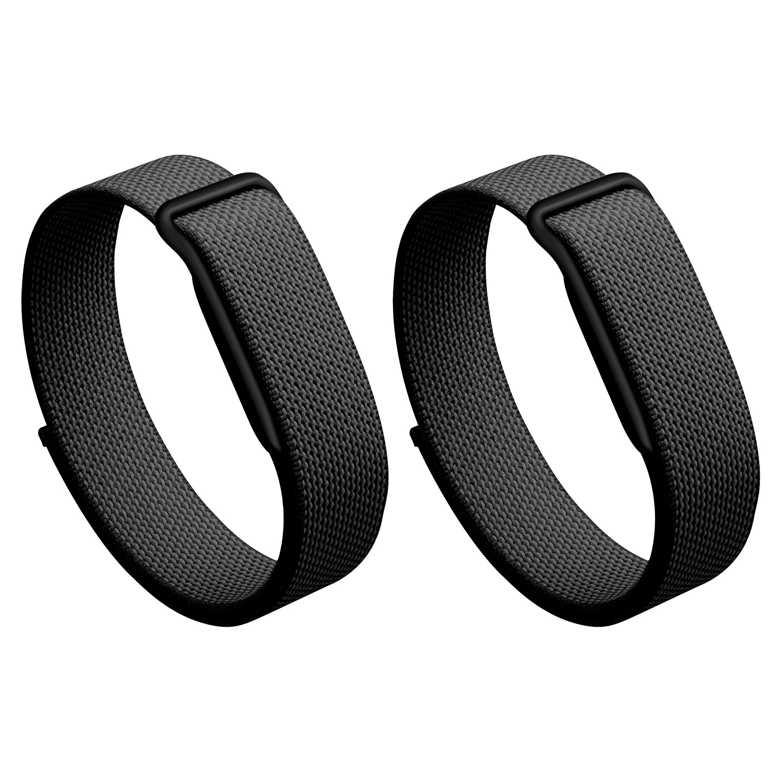 Woven Nylon Band Fitbit Air Strap Breathable Braided Watch Plastic Oasis Select 2pcs black