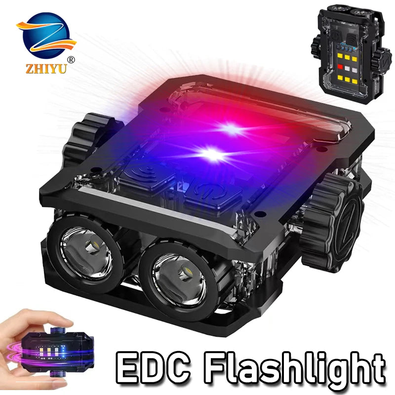 Mini EDC Keychain Flashlight USB-C COB LED Torch 450 Lumen