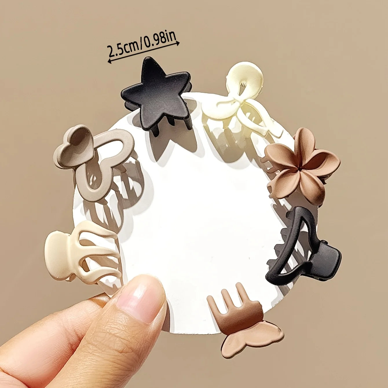 10/20/30pcs Mini Hair Clips Set – Beige Neutral Tones, Mixed Styles for Everyday, Travel & Gifting Oasis Select