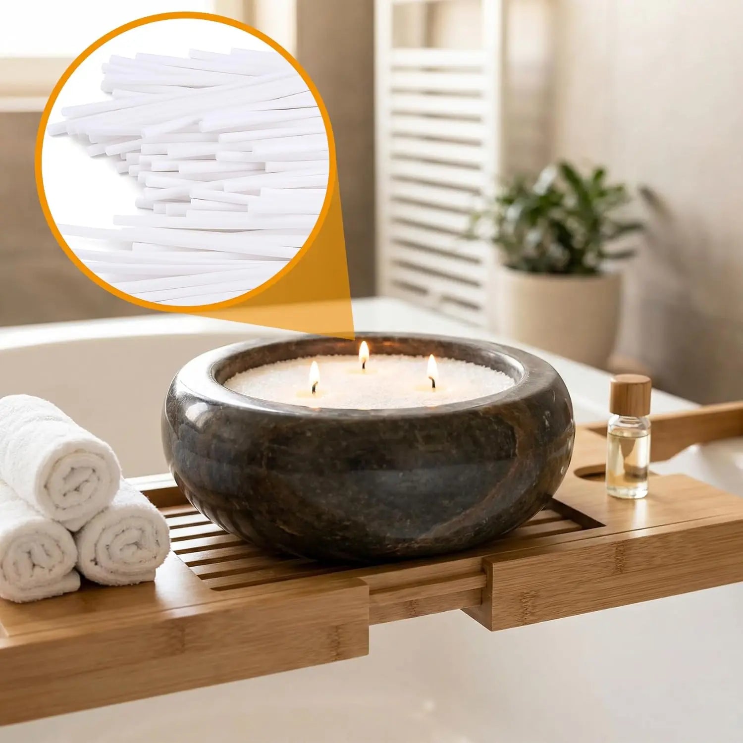 50pcs Cotton Candle Wicks for DIY Sand Candle Making