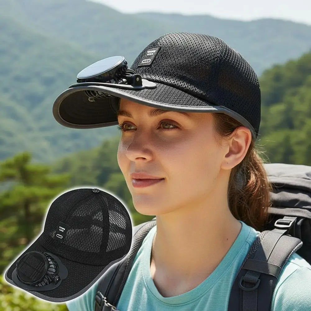 Summer Breathable Mesh Cap Solar Fan Cap Outdoor Leisure Sun Shading And Sun Protection Baseball Cap New USB Fan Cap Oasis Select