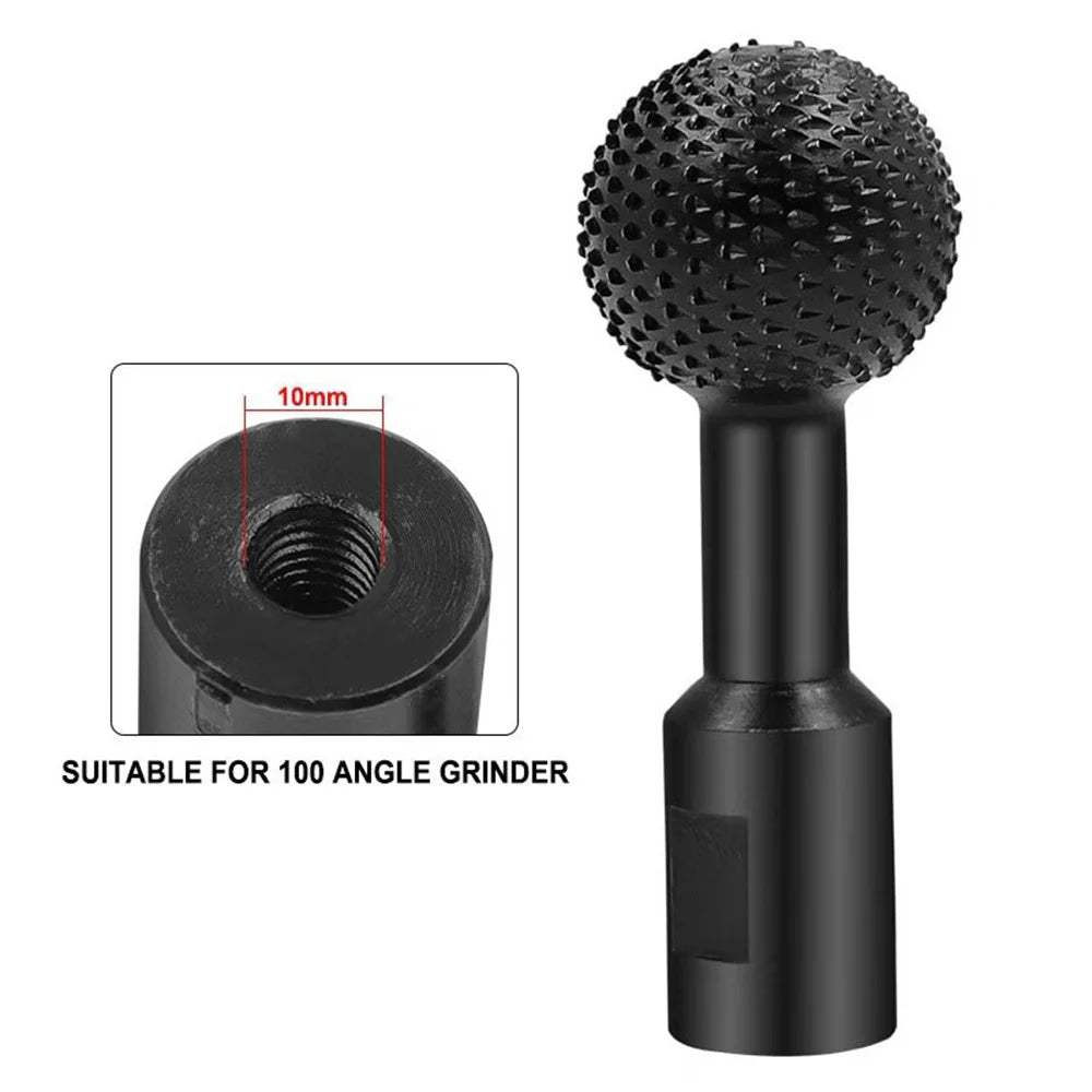Angle grinder rotary file engraving tool grinding head spherical m10/m14 grinding wood groove polishing round drill bit Oasis Select 10MM