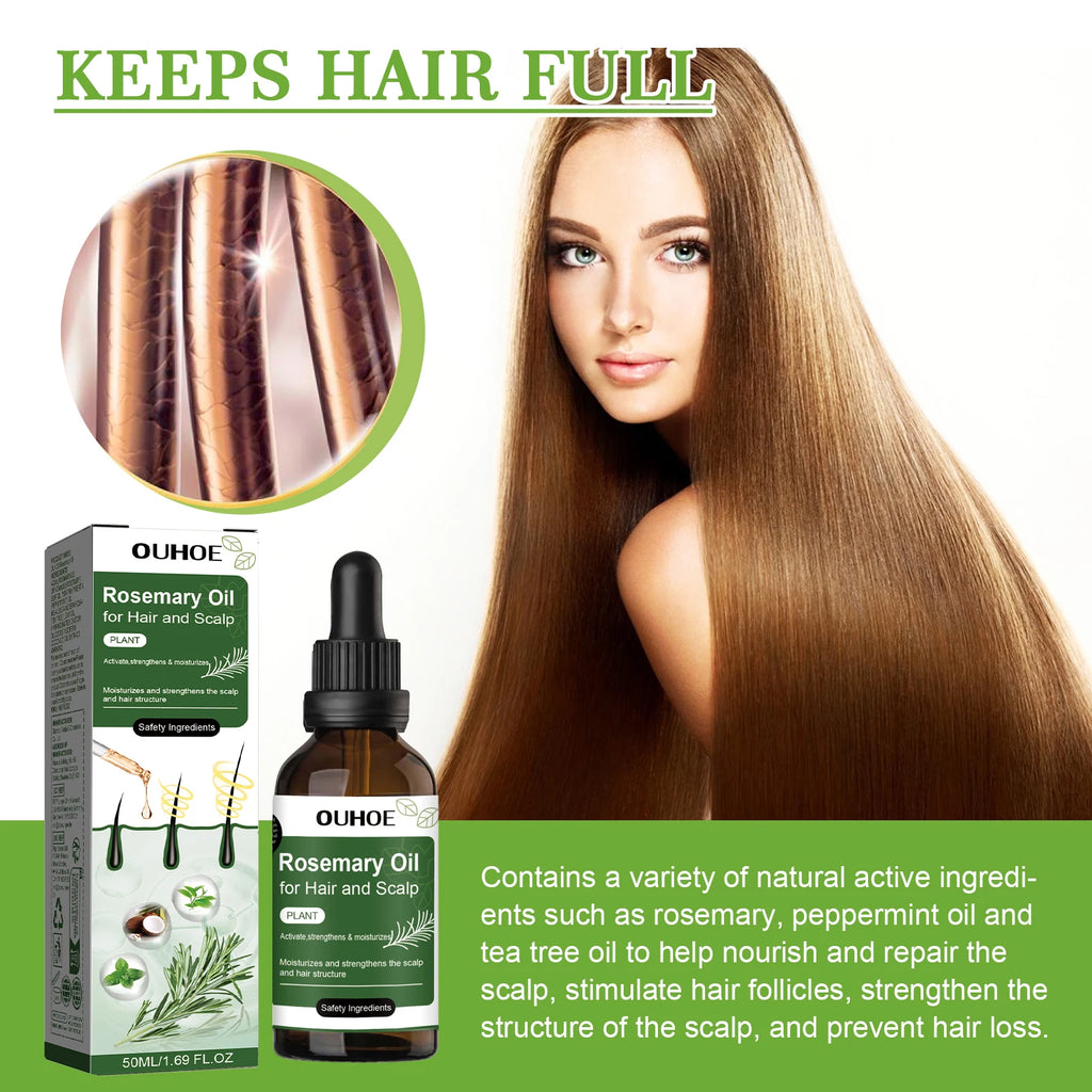 Batana Rosemary Essential Oil Scalp Hair Strengthening Oil Biotin Essential Oils Nourishing Treatment Split Ends Dry All Types Oasis Select