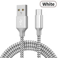 USB To Type-C Nylon Data Cable Supports 10A Ultra-Fast Charging 1m/3m Pptional Both Electrical Charging And Data Transmission Oasis Select USB to Type-c white 1m
