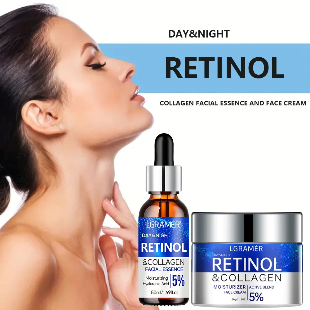 LGRAMER Retinol Cream & Serum Combo – Moisture & Elasticity