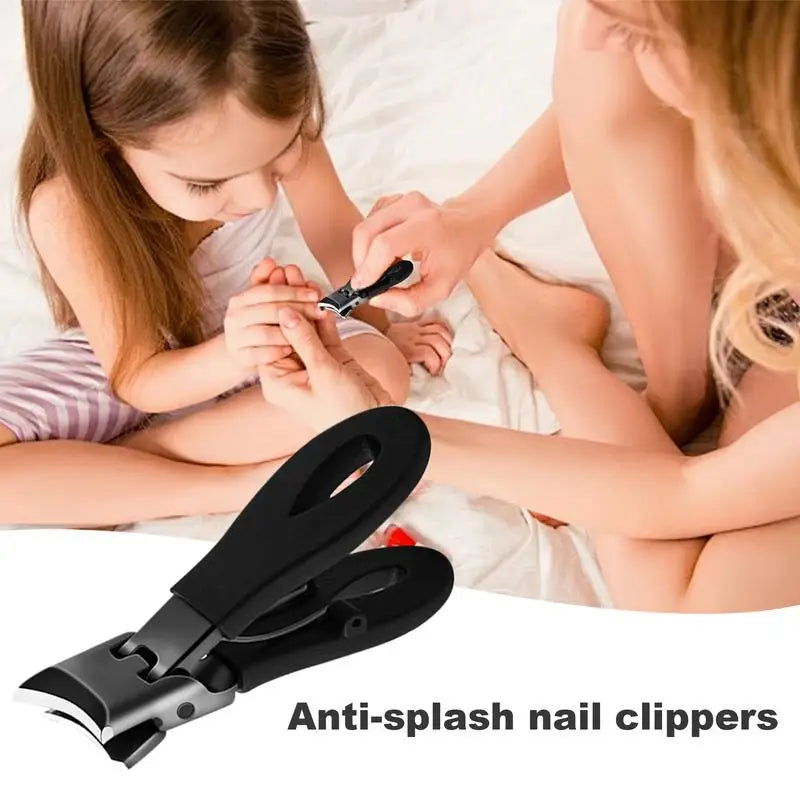 Slanted Nail Clippers Wide Jaw Opening Slanted Curved Nail Clippers Slanted Toenail Trimmer Anti-Splash Curved Nail Clipper Oasis Select