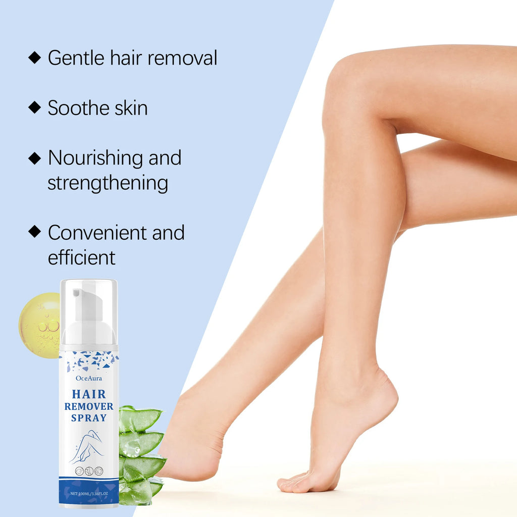 Body Hair Removal Spray Man Easy Permanent Hair Remover Clean Underarms Anti-Drying Prevent Black Spots Mild Depilatory Mousse Oasis Select