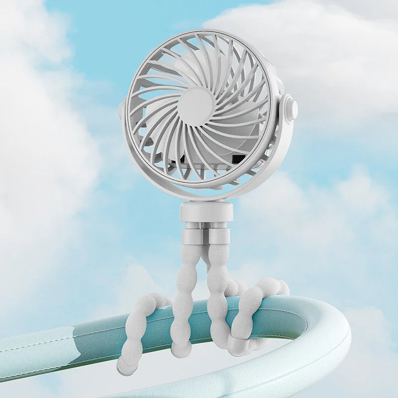 Octopus Mini Clip-On Fan with Night Light | Stroller & Travel